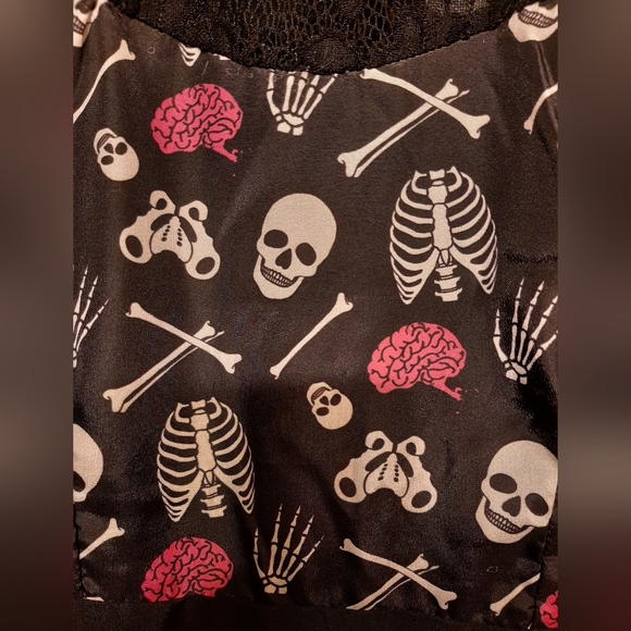 Too Fast Skull and Brain Print Mini Dress - Picture 4 of 4